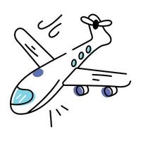 Air Travel Doodle Icons vector