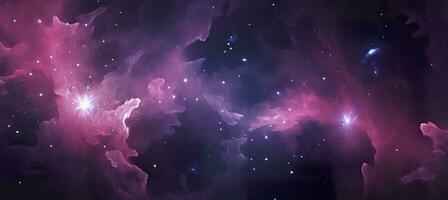 AI generated Galaxy texture with stars and beautiful nebula in the background, pink and gray. AI Generated photo