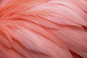 AI generated Flamingo Feather background. AI Generated photo