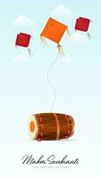 Happy Makar Sankranti Creative Social Media Post, Web Banner, Greeting, Print vector