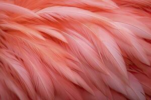 AI generated Flamingo Feather background. AI Generated photo