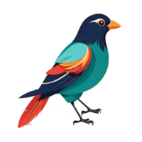 AI generated illustration of a bird with beautiful colored feathers png