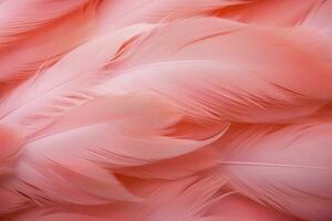 AI generated Flamingo Feather background. AI Generated photo