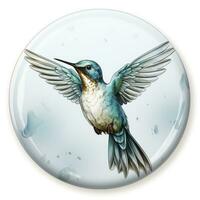 AI generated Hummingbird clipart on white background. AI Generated photo