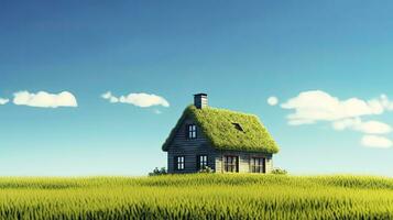 AI generated Green and environmentally friendly housing concept. AI Generated photo