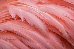 AI generated Flamingo Feather background. AI Generated photo