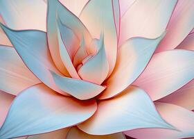 AI generated Agave leaves in trendy pastel colors for design backgrounds. AI Generated photo