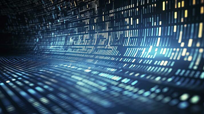 AI generated An abstract digital background with binary code and AI algorithms running in the background. AI Generated