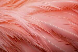 AI generated Flamingo Feather background. AI Generated photo