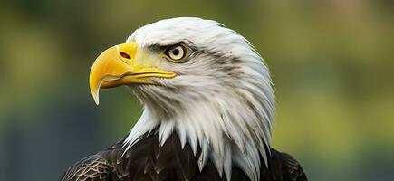 AI generated Portrait of an american bald eagle, wildlife. Generative AI photo