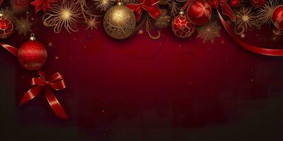 AI generated Christmas ball decoration background. AI Generated photo