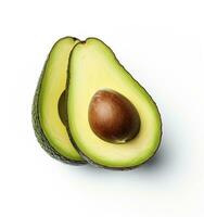 AI generated Avocado on white background. AI Generated photo