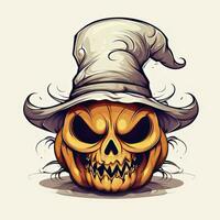 AI generated Halloween object on white background. AI Generated photo