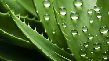 AI generated Visualizing the presentation of the plant Aloe Vera. Generative AI photo