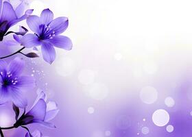 AI generated Abstract spring background with purple flowers. AI Generated photo