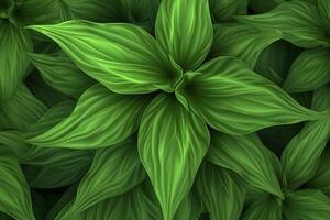 AI generated A plant with lots of large green leaves. AI Generated photo