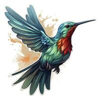 AI generated Hummingbird clipart on white background. AI Generated photo