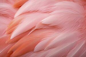 AI generated Flamingo Feather background. AI Generated photo