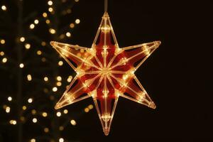 AI generated Christmas Star Decorations. AI Generated photo