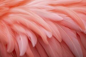 AI generated Flamingo Feather background. AI Generated photo