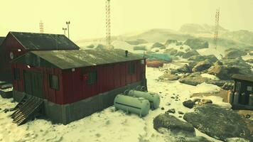 Visão do abandonado polar estação video