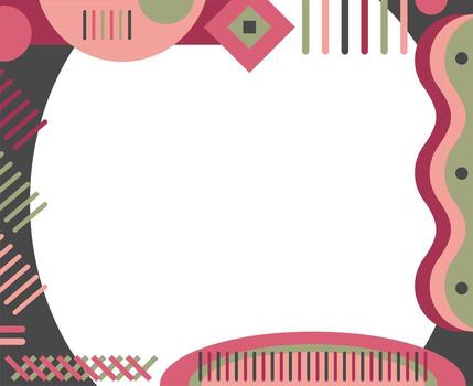 Simple abstract background with doodle shape and line art. Wallpaper design for social media posts. Paper background in minimal trendy flat style with copy space for text. vector