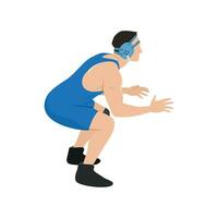 Professional Wrestler Pose stance. vector