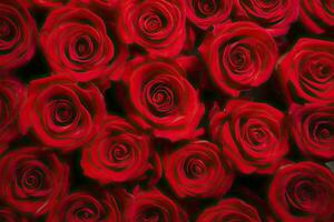 AI generated Red Rose Background for Valentine's Day. AI Generated photo