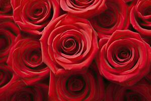 AI generated Red Rose Background for Valentine's Day. AI Generated photo