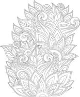 Flower Mandala Adults Coloring Page vector