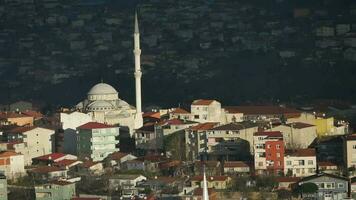 arial visie van Istanbul woon- gebouwen video