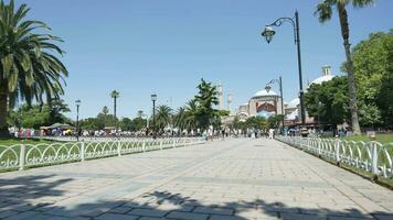 kalkoen Istanbul 12 mei 2023. interieur van hagia sophia moskee. video