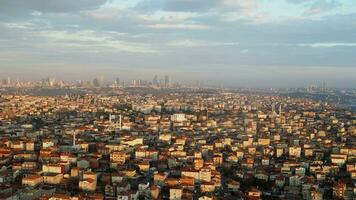 arial visie van Istanbul woon- gebouwen video