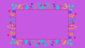 Floral frame placeholder background video