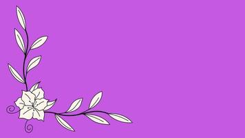 Floral frame placeholder background video