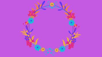 Floral frame placeholder background video