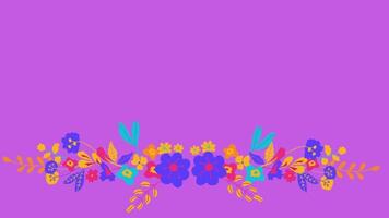 Floral frame placeholder background video