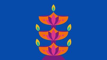2d Diwali im Blau Hintergrund video