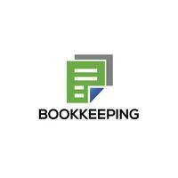 Bookkeeping accounting logo design concept isolated vector template