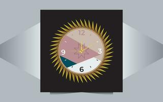 beautiful wall clock vector design