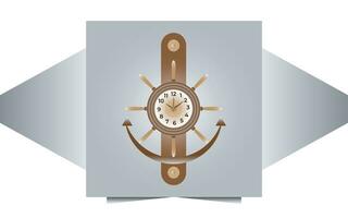 wall clock vector template design