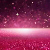 AI generated Pink glitter ombre background photo