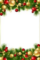 AI generated Christmas Border Frame Illustration photo