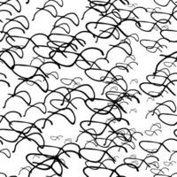 Seamless pattern with sketch round squiggle vector