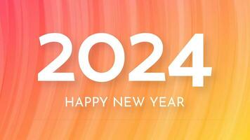 2024 Happy New Year on colorful background vector