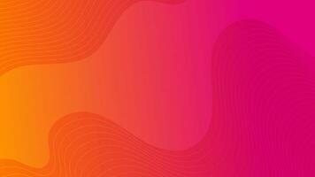 Modern colorful gradient background with wave lines vector