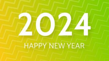 2024 Happy New Year on colorful background vector