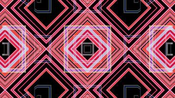 Red neon square pattern, VJ Loop, endless, seamless, looped disco backdrop video