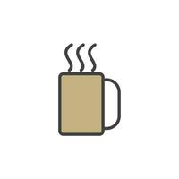 coffee break icon. sign for mobile concept and web design. outline vector icon. symbol, logo illustration. vector graphics.