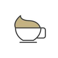 cappuccino icon. sign for mobile concept and web design. outline vector icon. symbol, logo illustration. vector graphics.